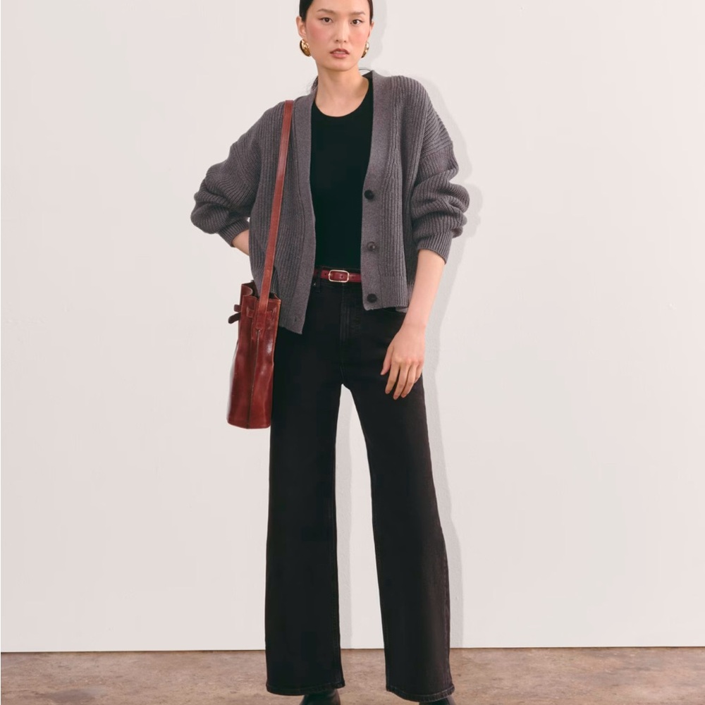 Everlane Way-High Sailor Jeans Size 28 Black